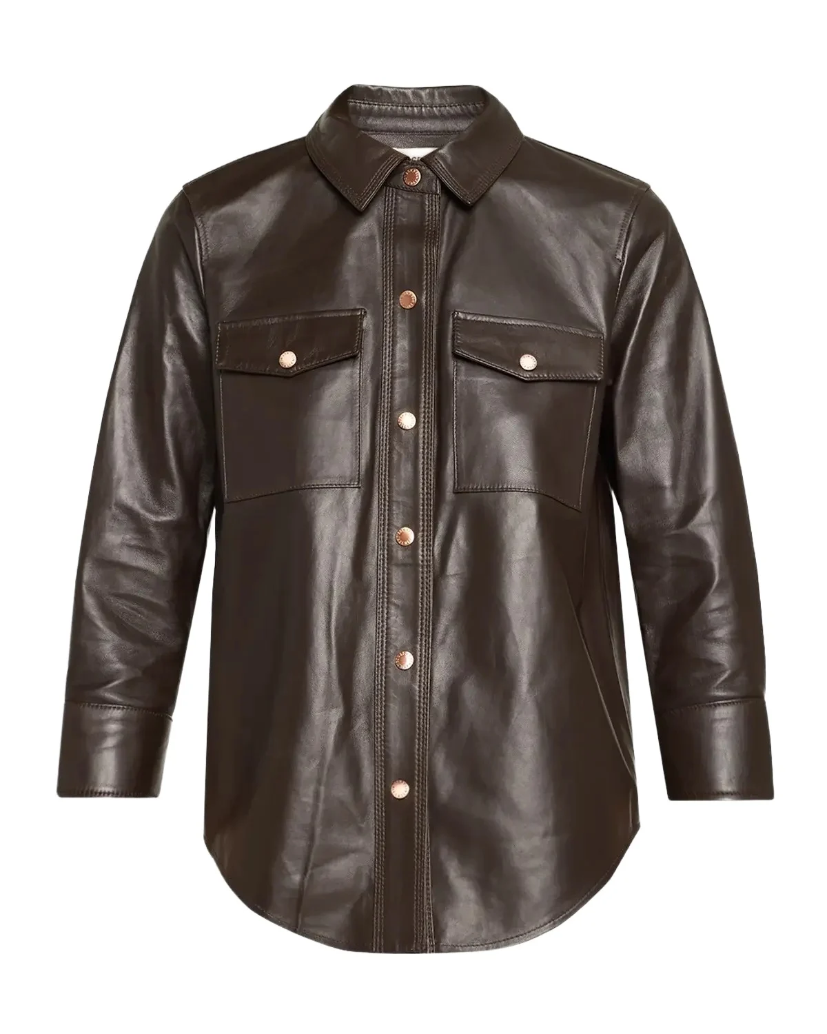 L'Agence Avina Leather Blouse