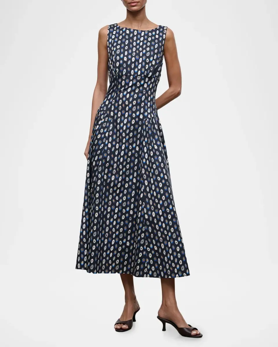 Staud Gwen Printed Midi Dress | Thumbnail 2 Staud Gwen Printed Midi Dress | Thumbnail 2