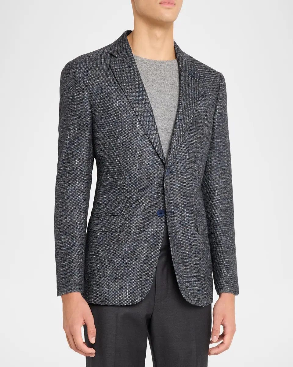 Emporio Armani Men's Wool and Viscose Single-Breasted Sport Coat | Thumbnail 4 Emporio Armani Men's Wool and Viscose Single-Breasted Sport Coat | Thumbnail 4