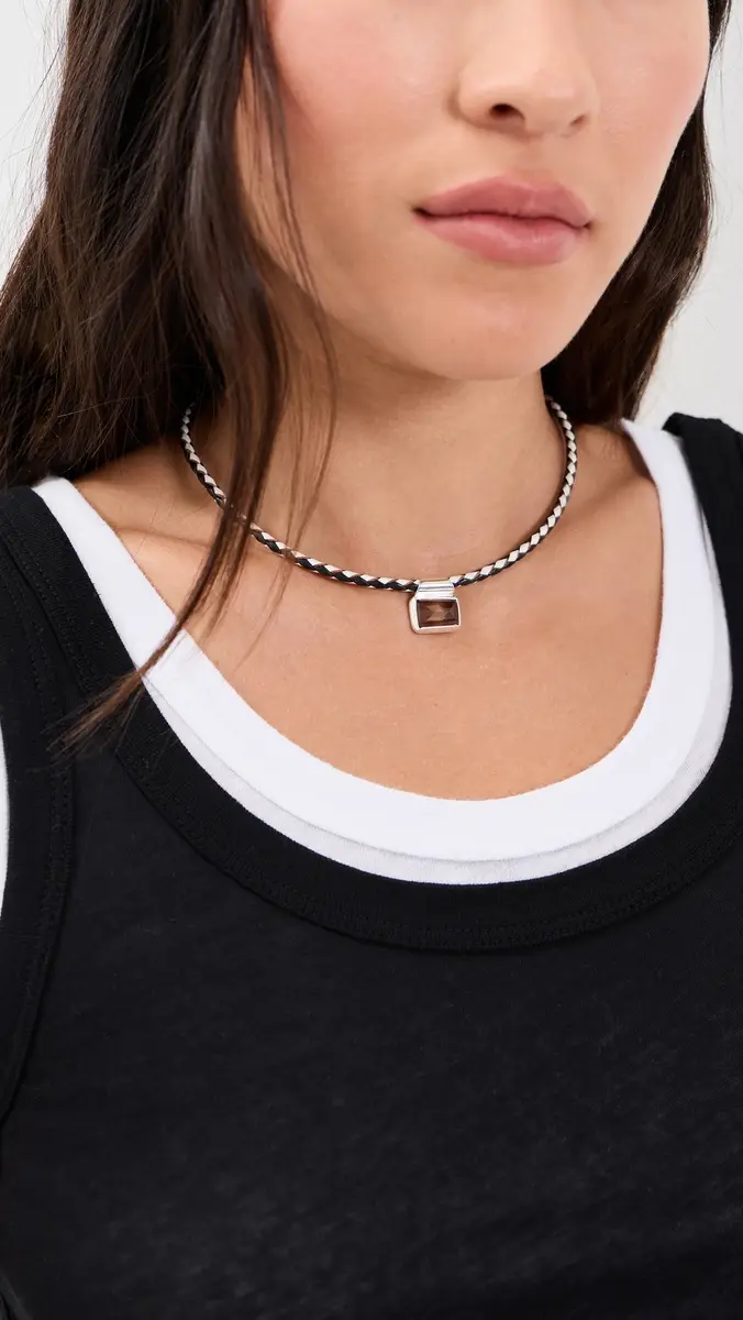 CHAN LUU Marfa Braided Leather Necklace | Thumbnail 3