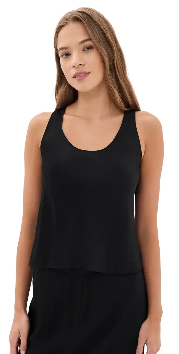 LESET Barb Bias Tank Top Black | Image 1 LESET Barb Bias Tank Top Black | Image 1