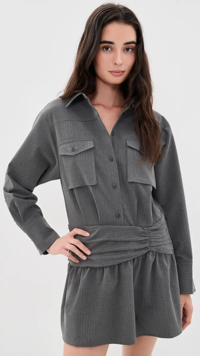 Rowing Blazers Pinstripe Button Down Dress | Thumbnail 2 Rowing Blazers Pinstripe Button Down Dress | Thumbnail 2