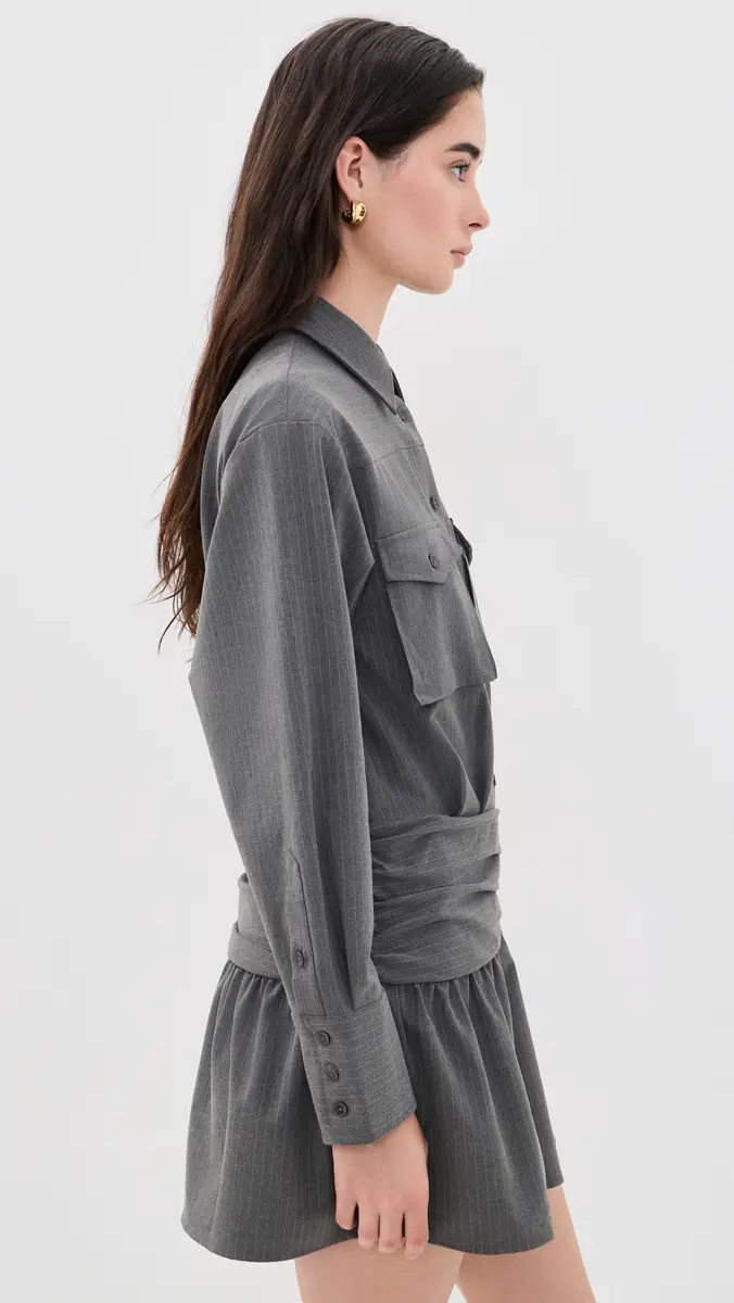 Rowing Blazers Pinstripe Button Down Dress | Thumbnail 4 Rowing Blazers Pinstripe Button Down Dress | Thumbnail 4