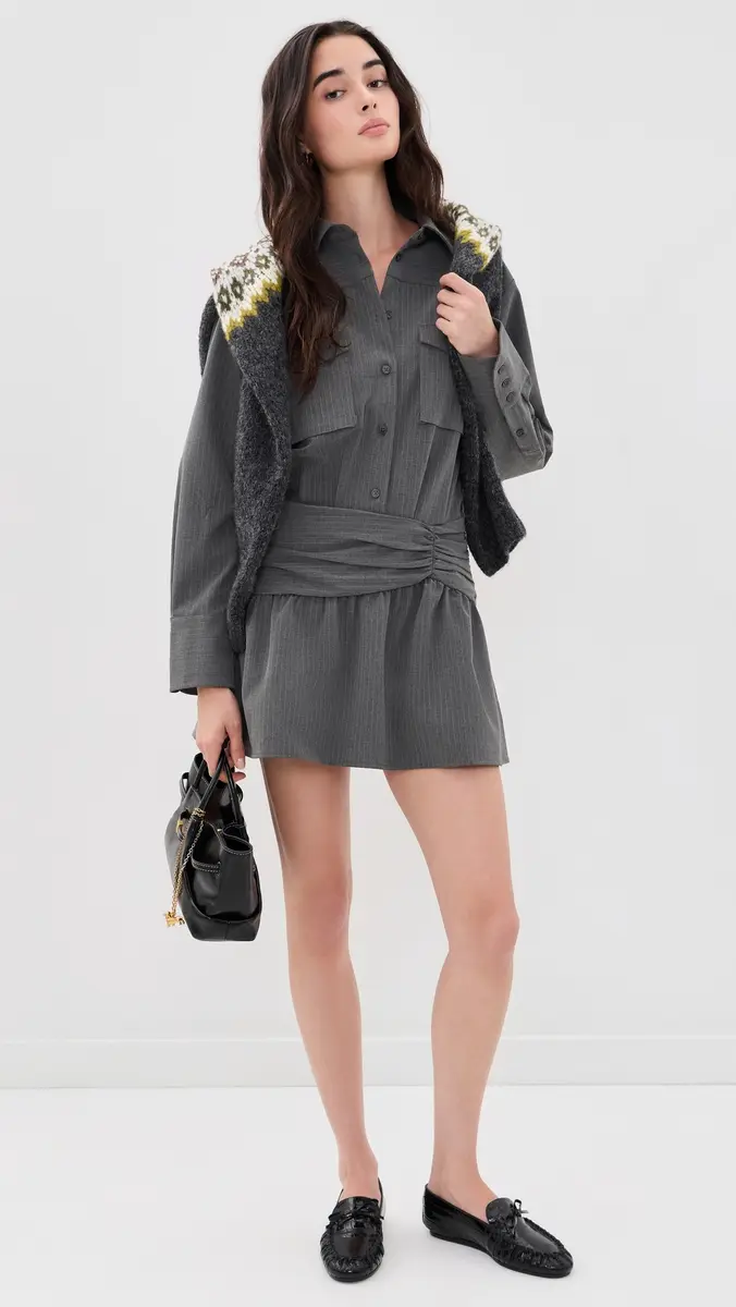 Rowing Blazers Pinstripe Button Down Dress | Thumbnail 5 Rowing Blazers Pinstripe Button Down Dress | Thumbnail 5