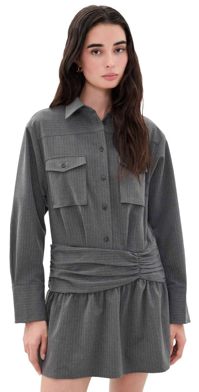 Rowing Blazers Pinstripe Button Down Dress