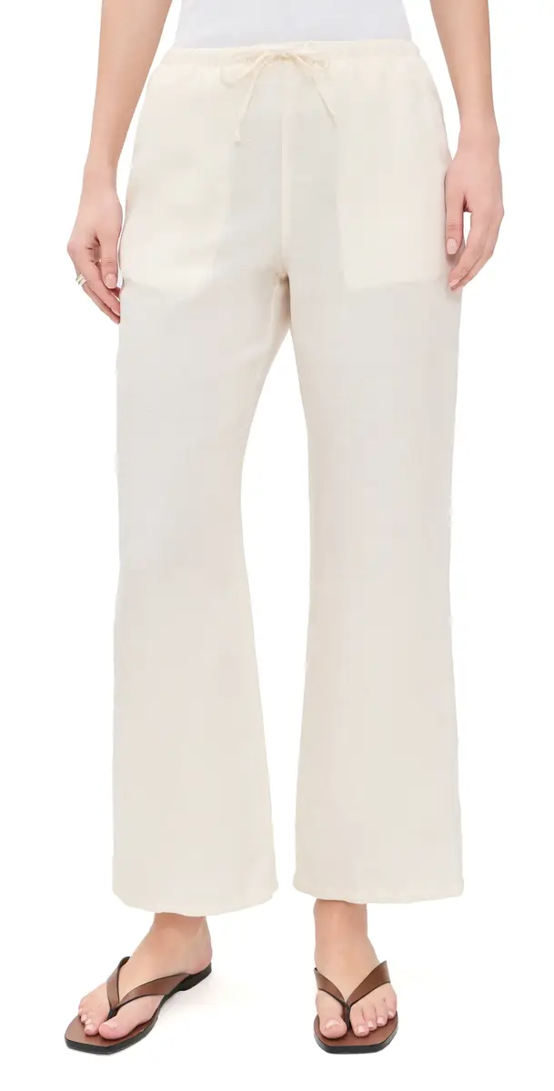 Marine Layer inen Drawstring Pants Antique White | Image 1 Marine Layer inen Drawstring Pants Antique White | Image 1