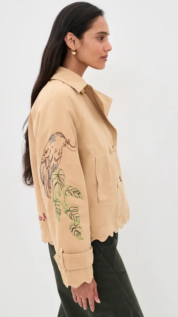 Farm Rio Twill Mini Trench Coat | Thumbnail 4