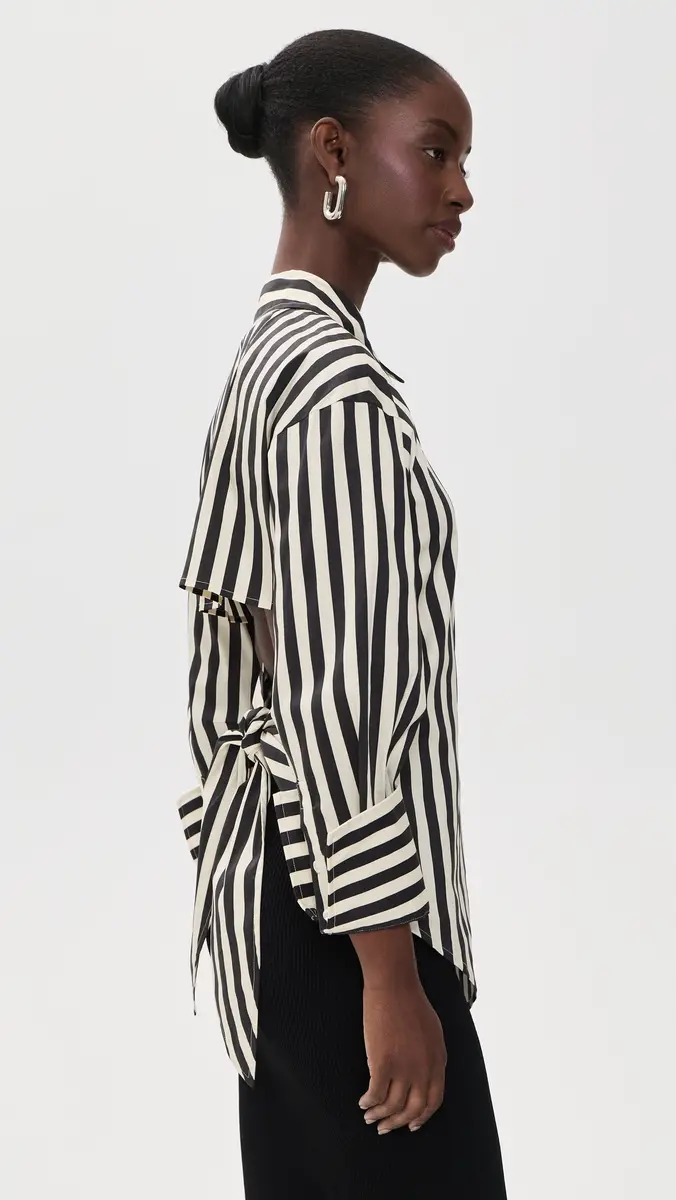 SIMONMILLER Loch Striped Poplin Button Up Top | Thumbnail 4 SIMONMILLER Loch Striped Poplin Button Up Top | Thumbnail 4