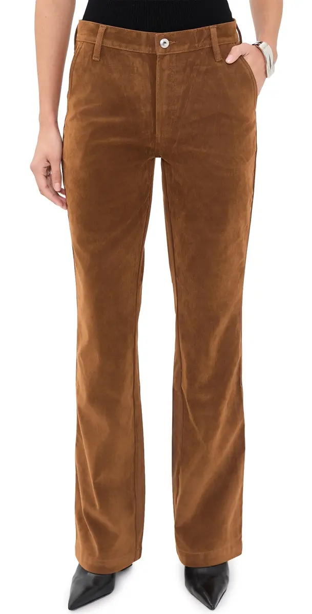 Joe's Jeans The Faux Suede Inez Trousers Chestnut | Image 1 Joe's Jeans The Faux Suede Inez Trousers Chestnut | Image 1