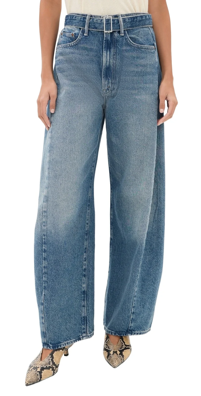 Mother The Belted Spoonful Nerdy Barrel Jeans