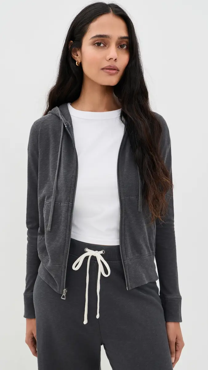 James Perse Vintage French Terry Zip Hoody | Thumbnail 2