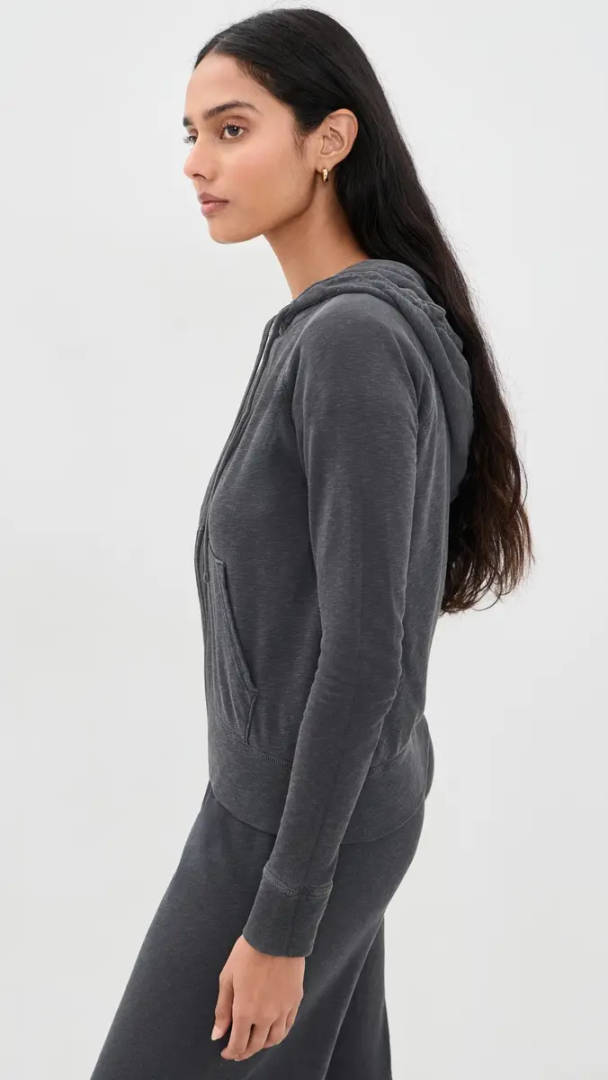 James Perse Vintage French Terry Zip Hoody | Thumbnail 4