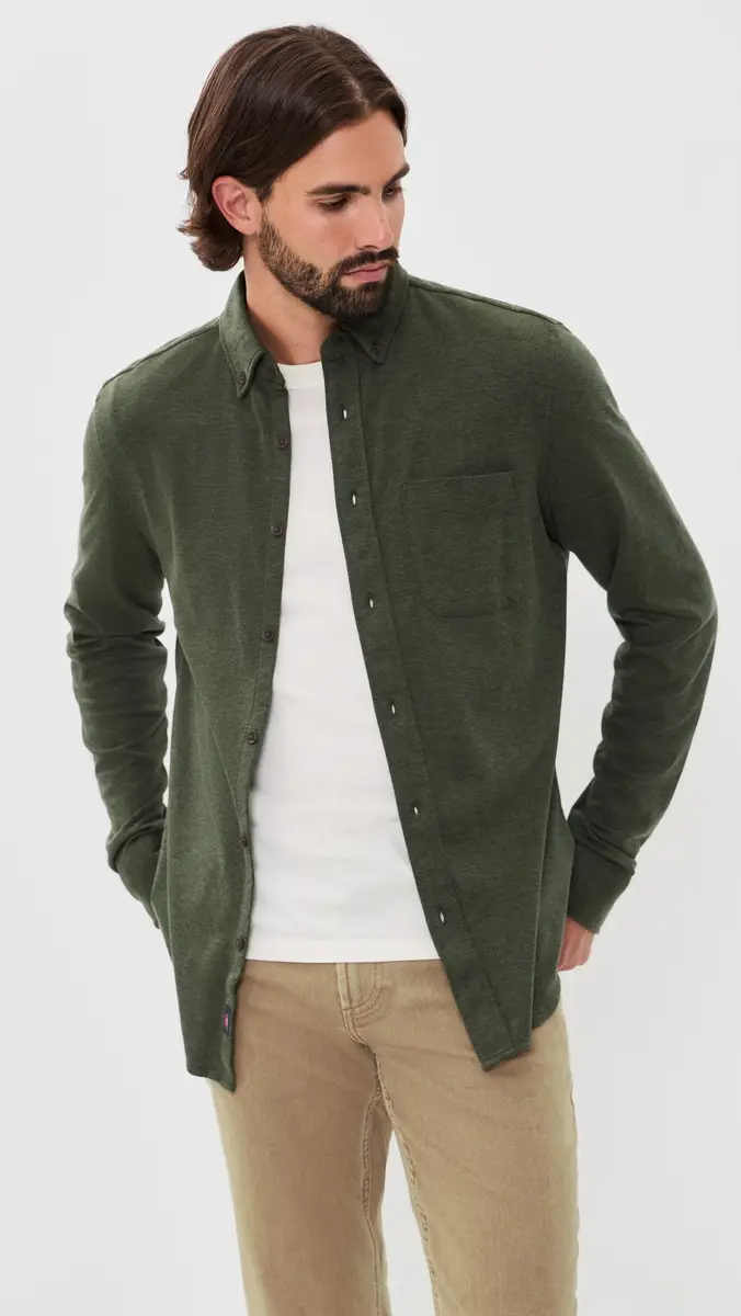 Faherty Coastline Knit Button Down Shirt | Thumbnail 2 Faherty Coastline Knit Button Down Shirt | Thumbnail 2