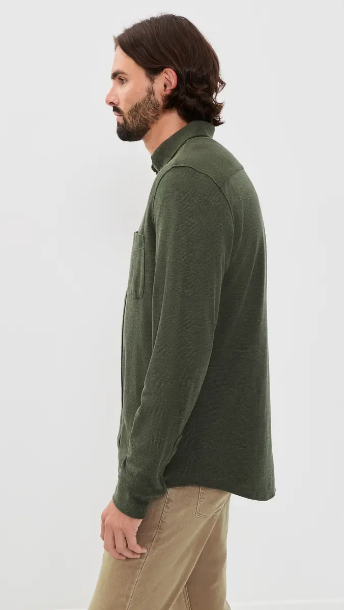 Faherty Coastline Knit Button Down Shirt | Thumbnail 4 Faherty Coastline Knit Button Down Shirt | Thumbnail 4