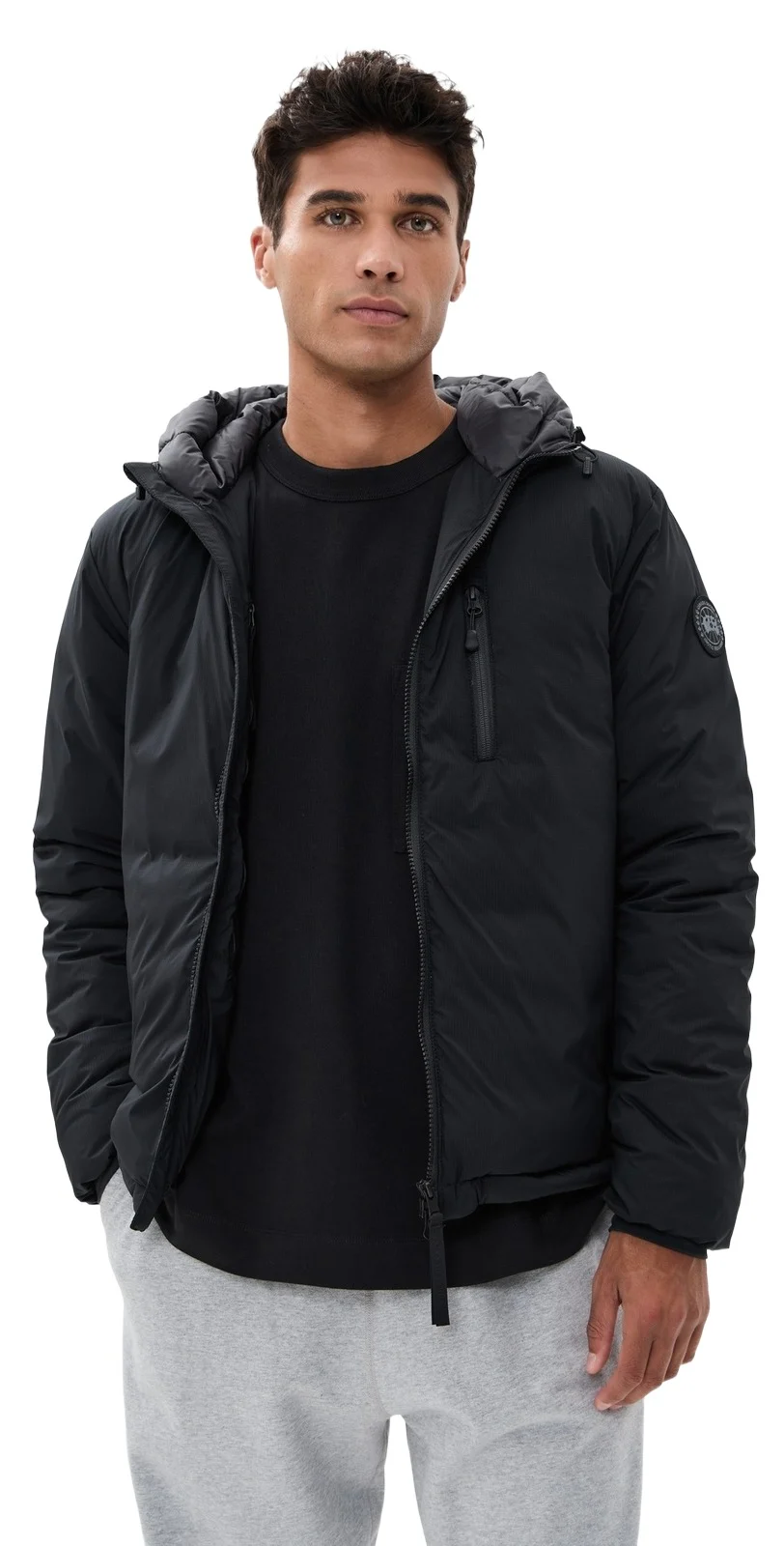 Lodge Black Disc Hooded Jacket