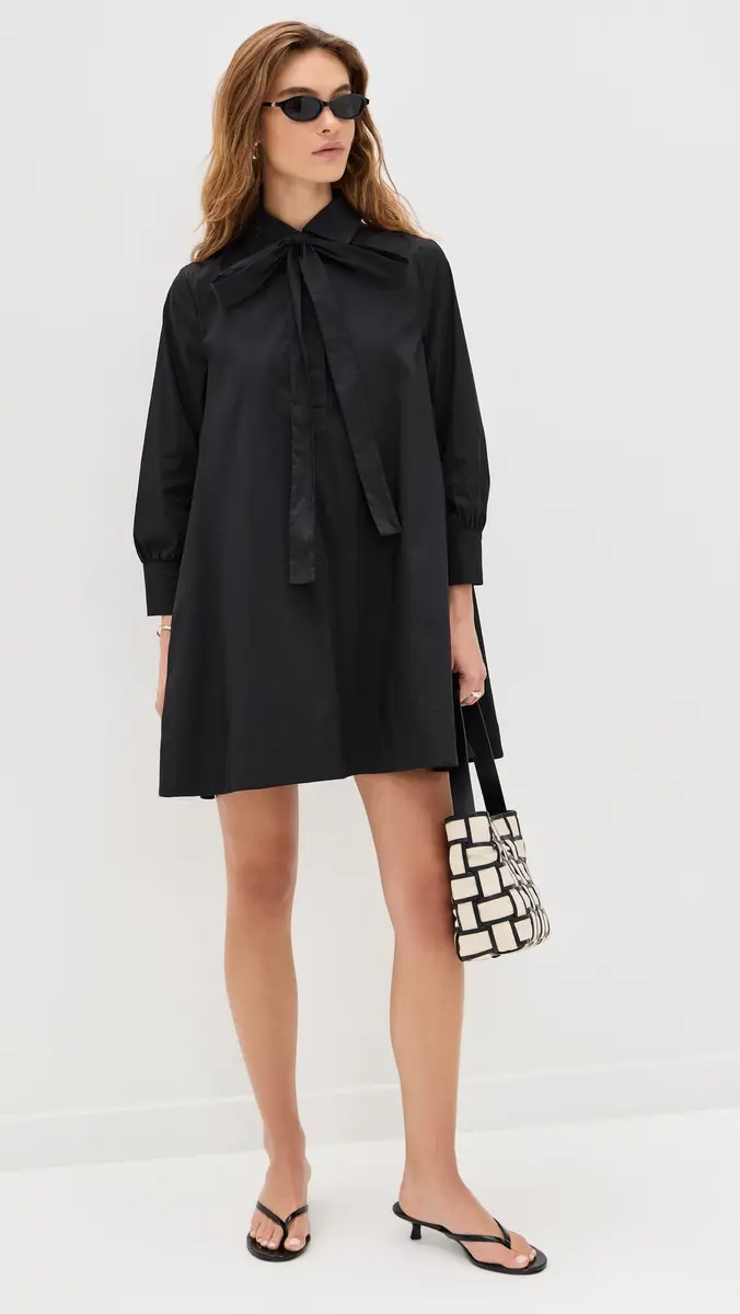 English Factory Bow Shirt Dress | Thumbnail 5 English Factory Bow Shirt Dress | Thumbnail 5