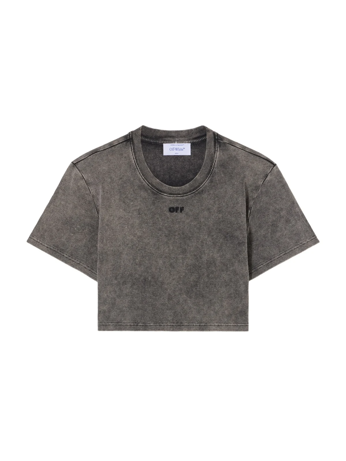 Off-White Off Stamp Rib Cropped T-Shirt