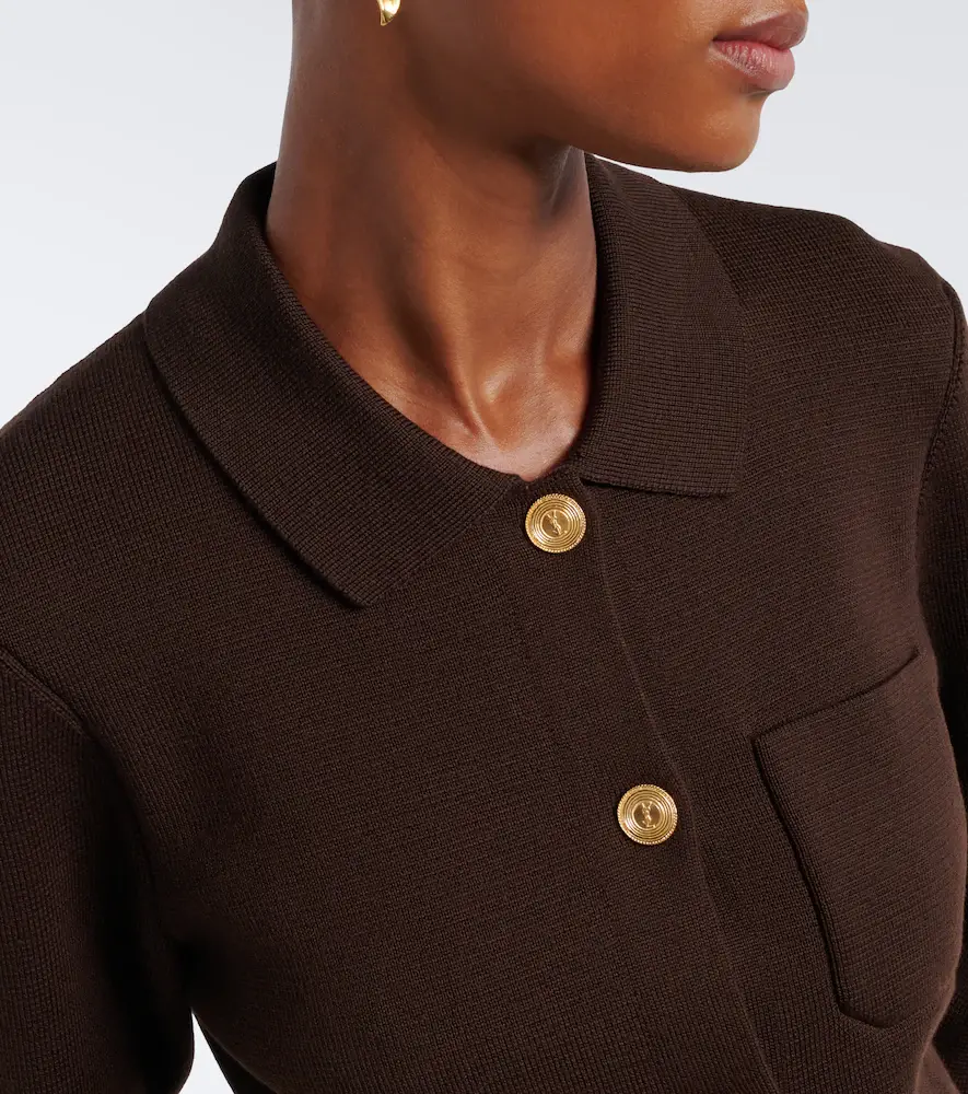 Saint Laurent Knitted wool cardigan | Thumbnail 2