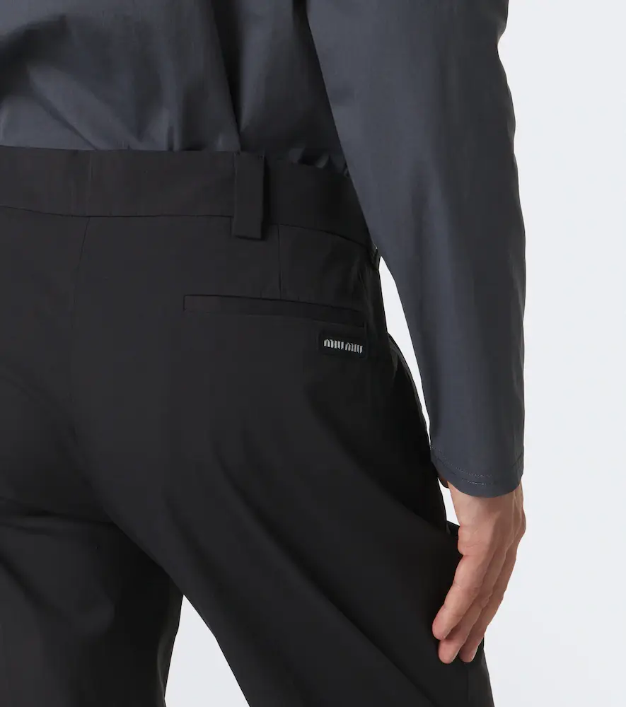Miu Miu Cotton-blend poplin straight pants | Thumbnail 3 Miu Miu Cotton-blend poplin straight pants | Thumbnail 3
