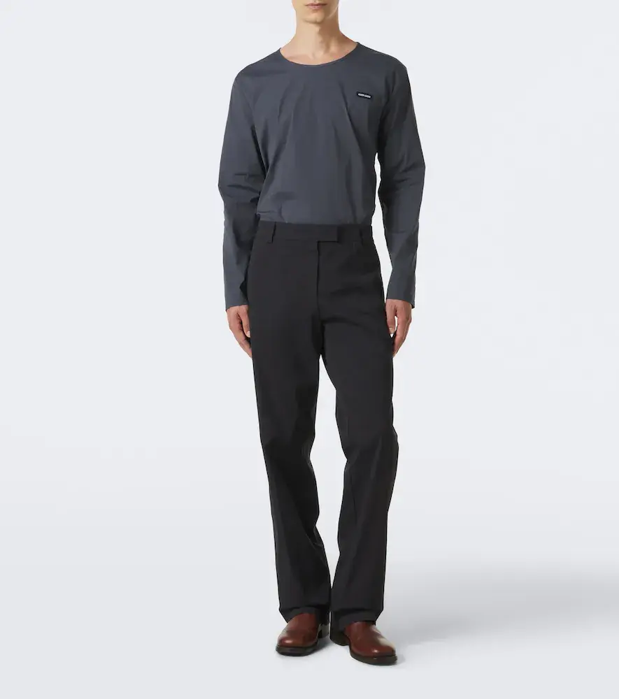 Miu Miu Cotton-blend poplin straight pants | Thumbnail 4 Miu Miu Cotton-blend poplin straight pants | Thumbnail 4