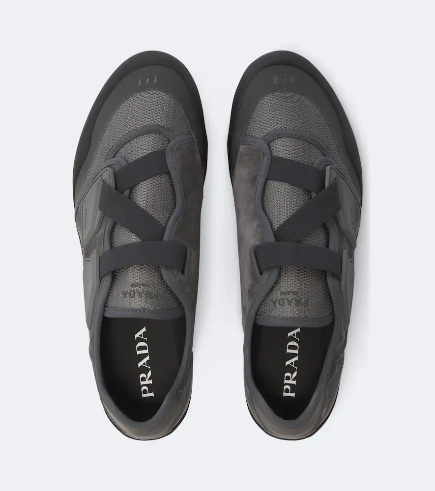Prada Speedrock suede-trimmed sneakers | Thumbnail 2