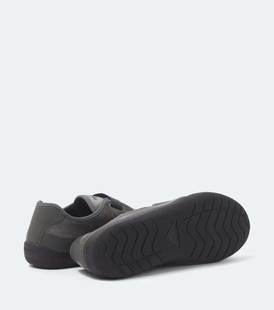 Prada Speedrock suede-trimmed sneakers | Thumbnail 3