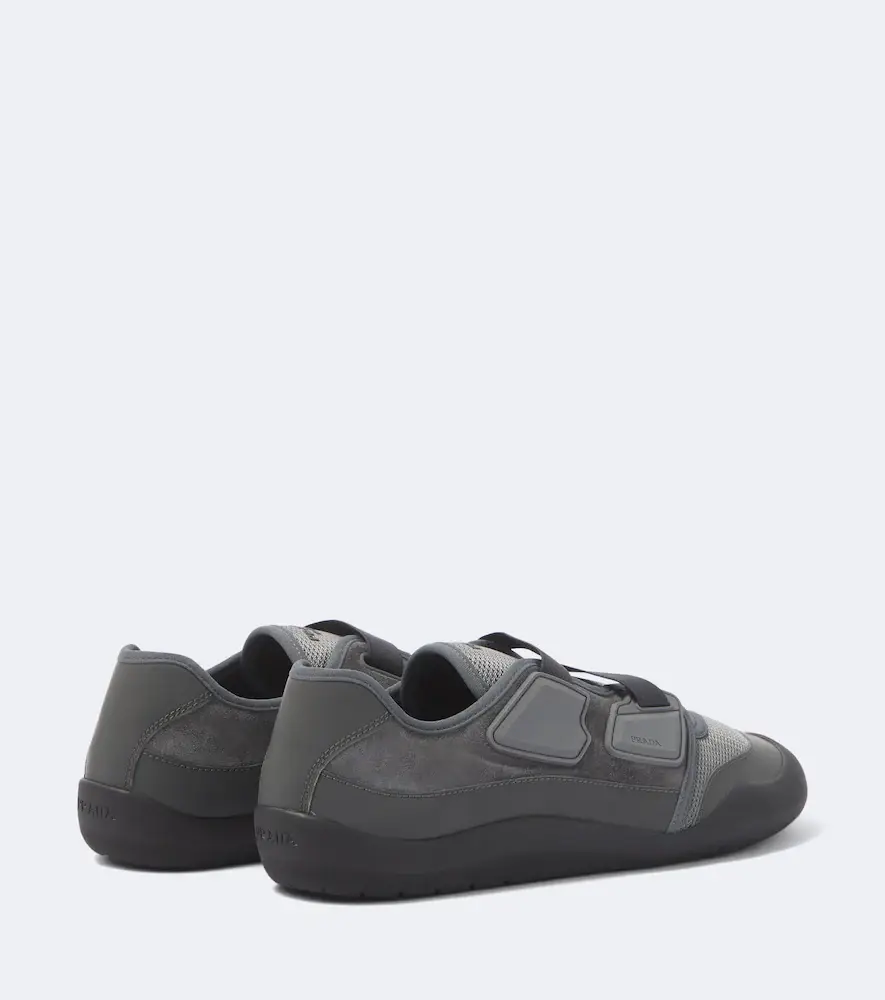 Prada Speedrock suede-trimmed sneakers | Thumbnail 4