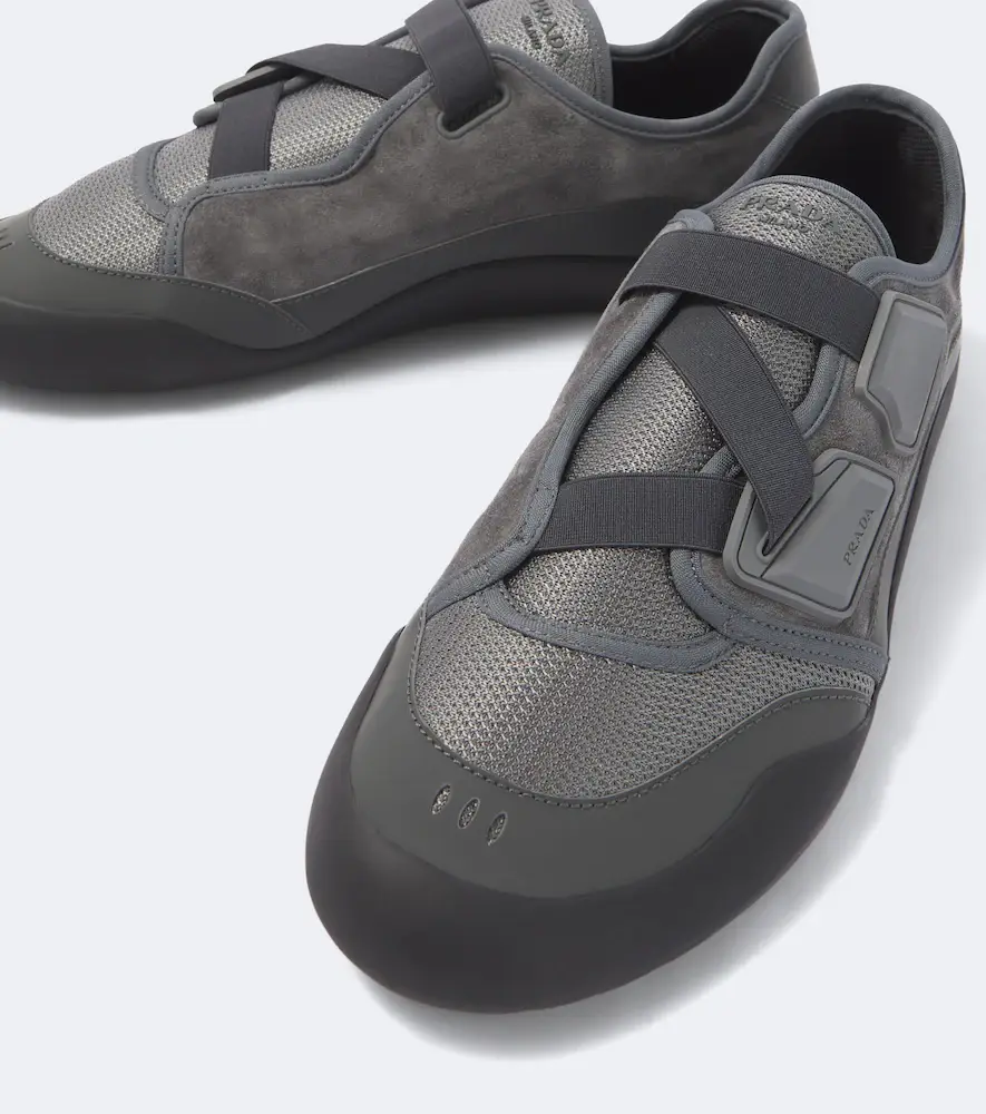 Prada Speedrock suede-trimmed sneakers | Thumbnail 5