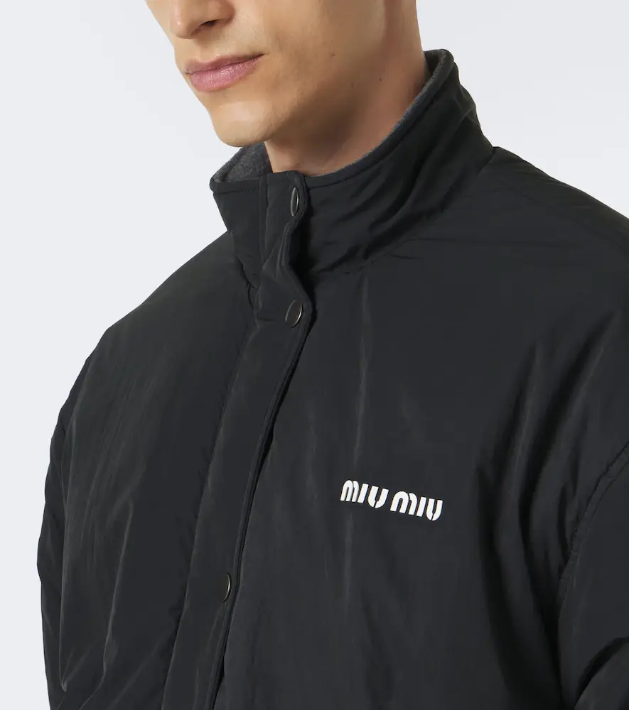 Miu Miu Logo technical jacket | Thumbnail 4 Miu Miu Logo technical jacket | Thumbnail 4