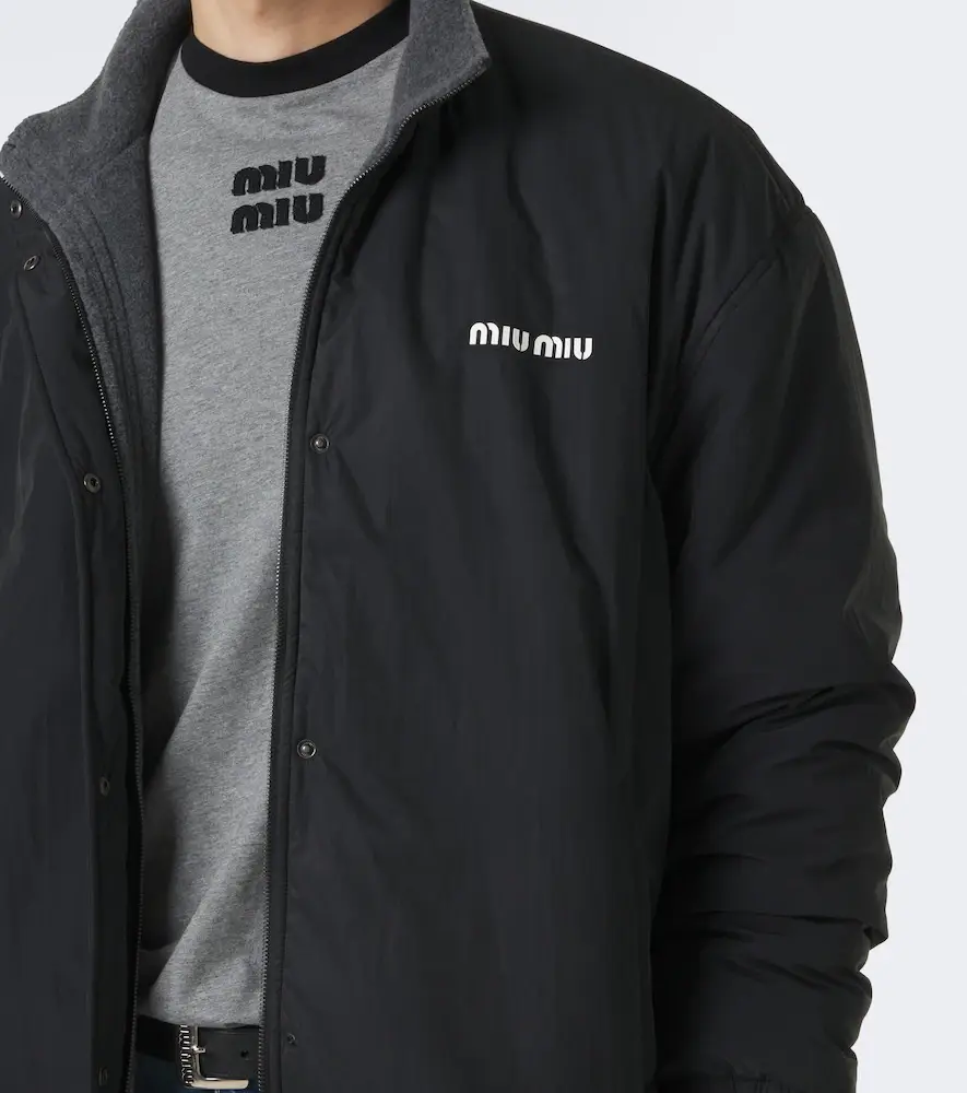 Miu Miu Logo technical jacket | Thumbnail 6 Miu Miu Logo technical jacket | Thumbnail 6