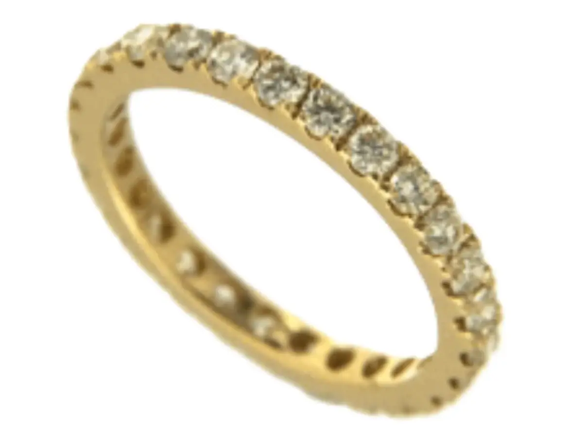 Wish Fine Jewelry 1.124ct Diamond 18K Gold Eternity Ring | Image 1 Wish Fine Jewelry 1.124ct Diamond 18K Gold Eternity Ring | Image 1