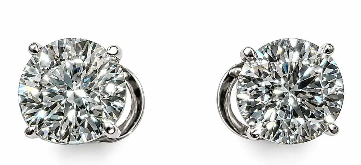Wish Fine Jewelry 4.04ct Diamond 18K Gold Stud Earrings | Image 1 Wish Fine Jewelry 4.04ct Diamond 18K Gold Stud Earrings | Image 1