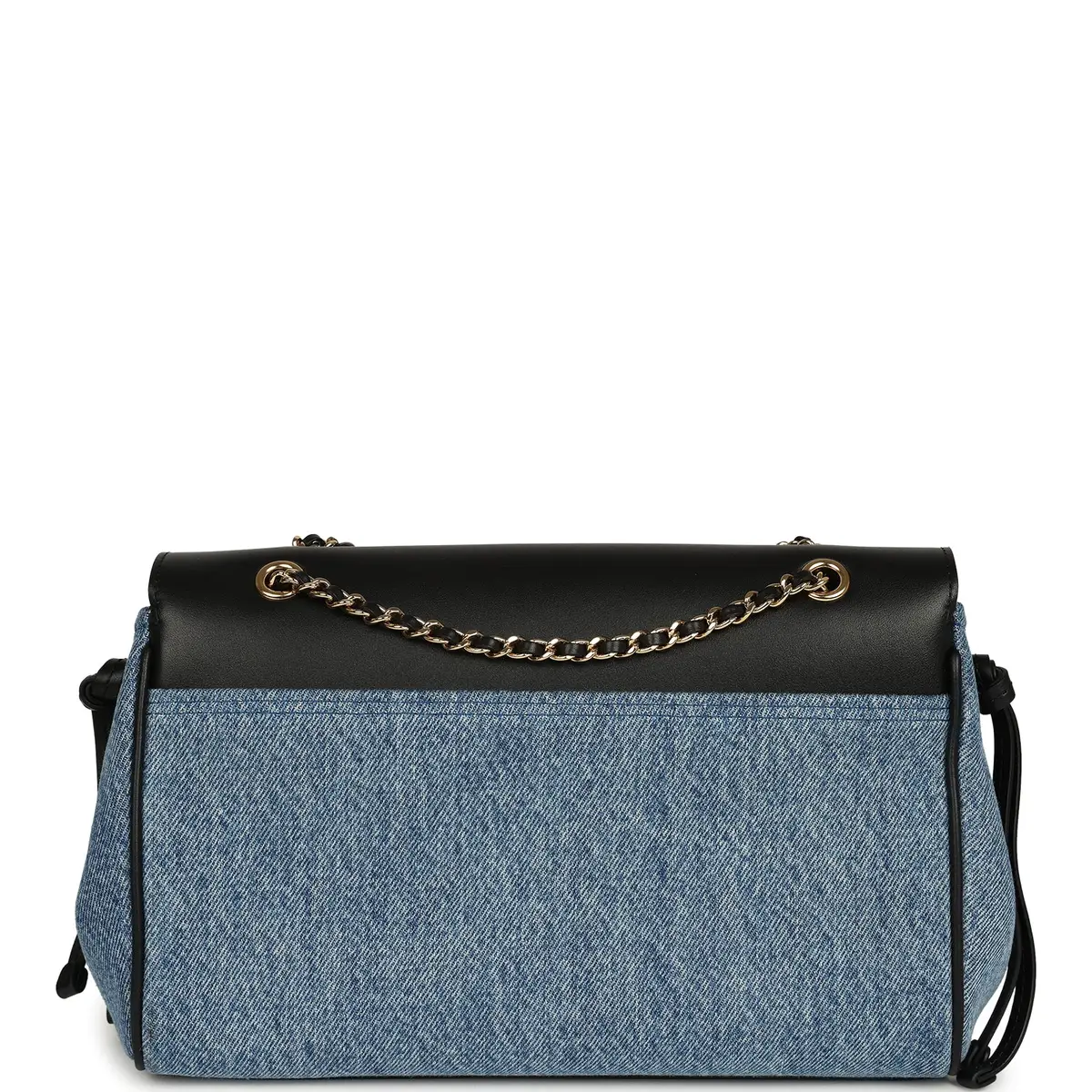 Chanel Chanel "Urban Essential" Flap Bag Blue Denim, Black Calfskin Gold Hardware | Thumbnail 4
