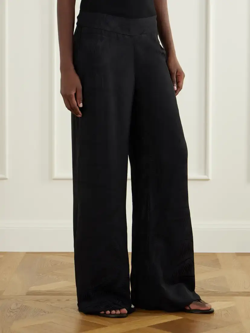Johanna Ortiz Laidback Energy Satin-jacquard High-waist Wide-leg Pants | Thumbnail 3 Johanna Ortiz Laidback Energy Satin-jacquard High-waist Wide-leg Pants | Thumbnail 3
