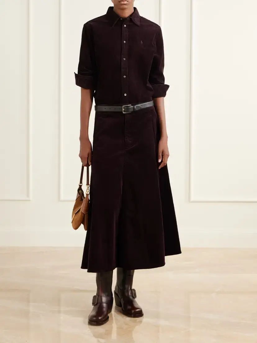 Polo Ralph Lauren Cotton-corduroy Midi Skirt | Thumbnail 2 Polo Ralph Lauren Cotton-corduroy Midi Skirt | Thumbnail 2