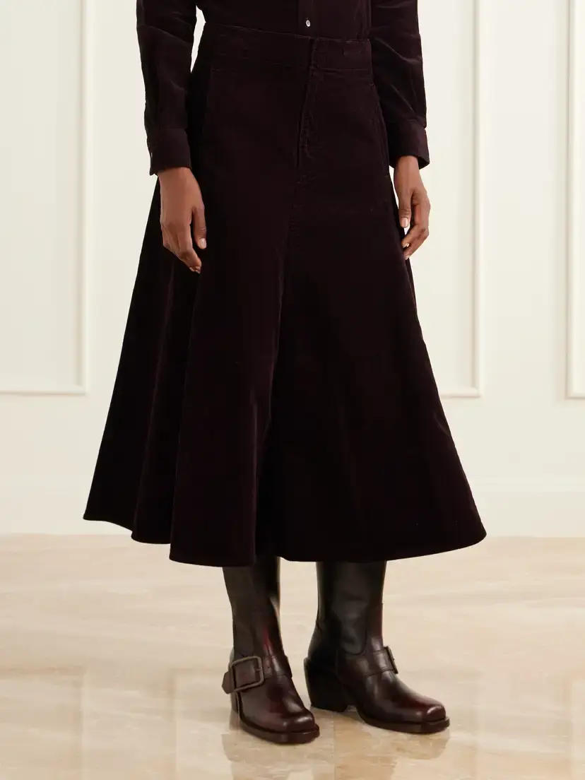 Polo Ralph Lauren Cotton-corduroy Midi Skirt | Thumbnail 3 Polo Ralph Lauren Cotton-corduroy Midi Skirt | Thumbnail 3