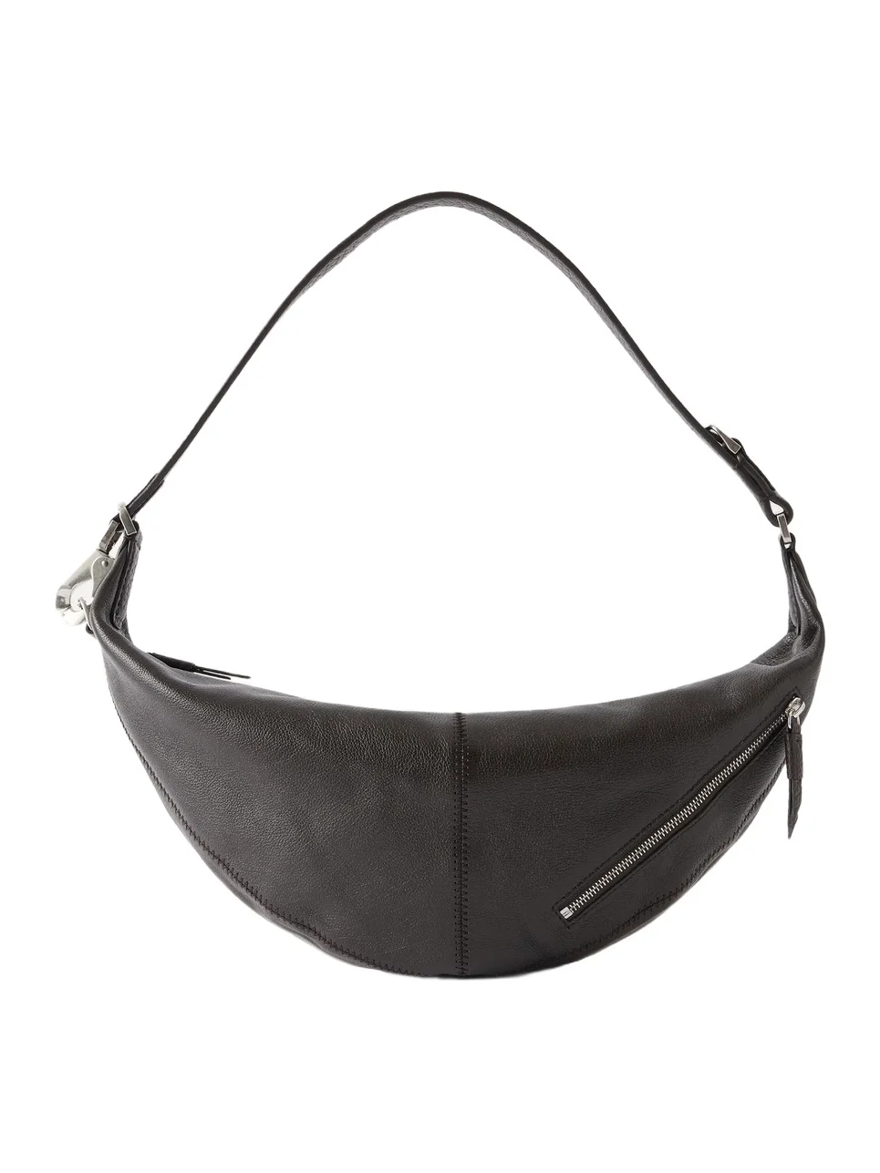 Quiver Clip Mini Paneled Full-grain Leather Shoulder Bag