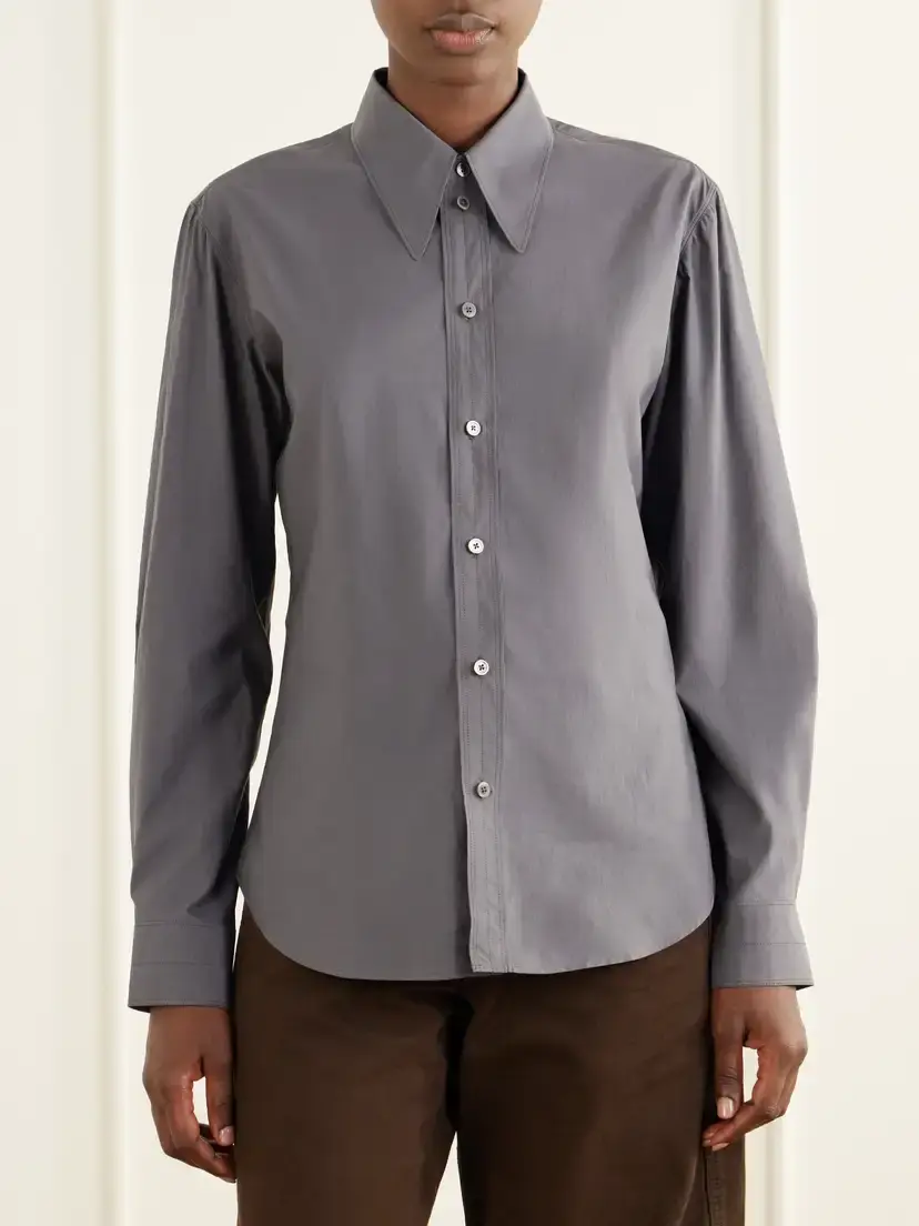 Lemaire Cotton And Silk-blend Poplin Shirt | Thumbnail 3 Lemaire Cotton And Silk-blend Poplin Shirt | Thumbnail 3