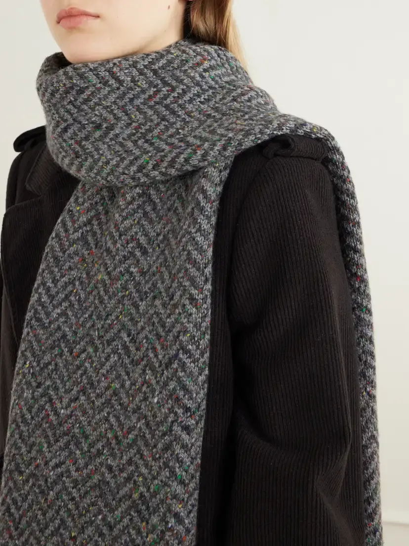 Gabriela Hearst Herringbone Silk And Cashmere-blend Scarf | Thumbnail 2 Gabriela Hearst Herringbone Silk And Cashmere-blend Scarf | Thumbnail 2
