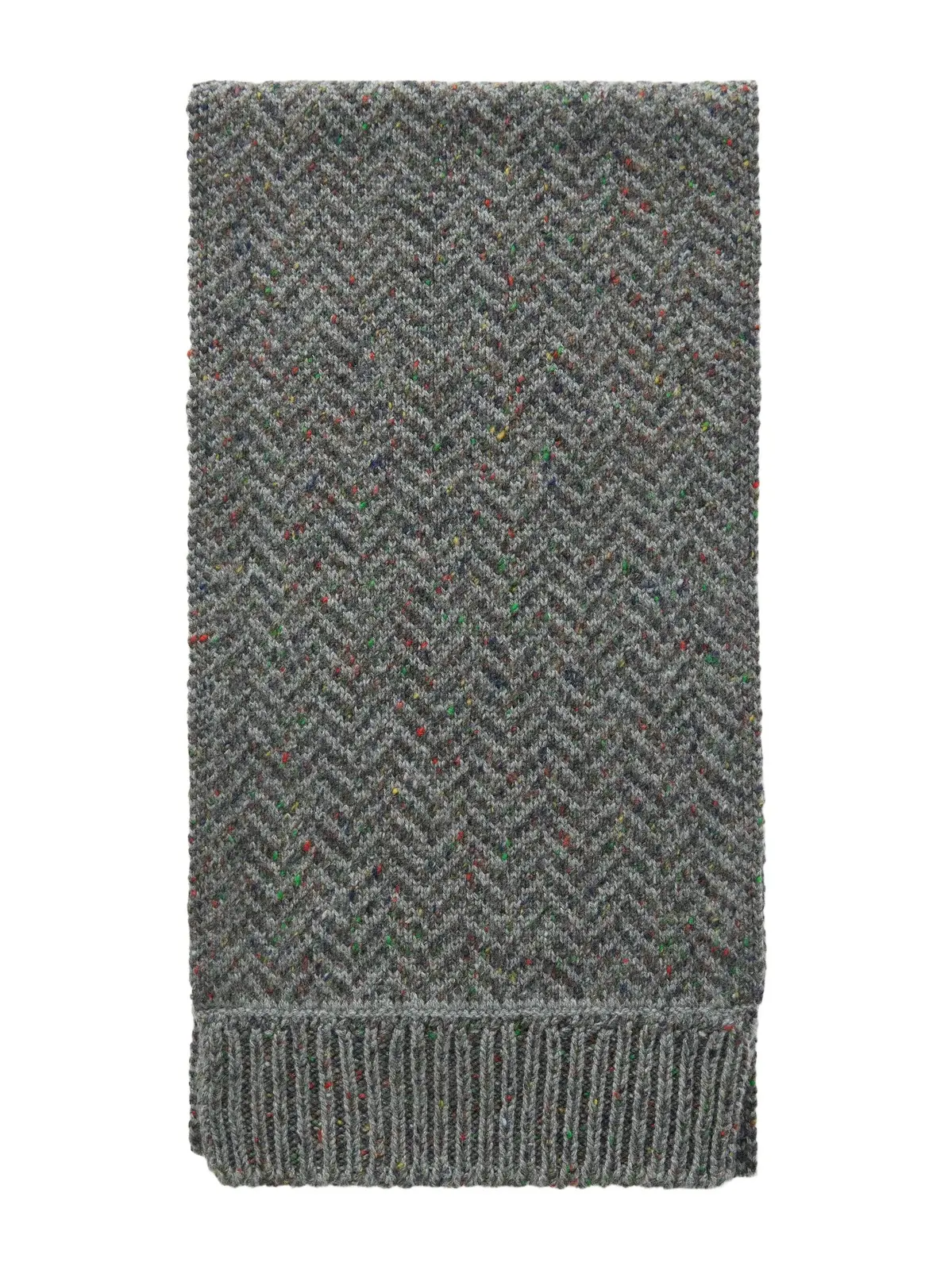 Herringbone Silk And Cashmere-blend Scarf - Gray Herringbone Silk And Cashmere-blend Scarf - Gray
