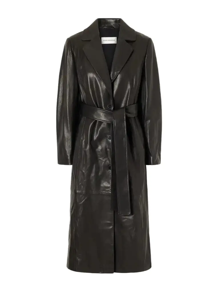 Nour Hammour Camden Belted Leather Coat | Image 1 Nour Hammour Camden Belted Leather Coat | Image 1