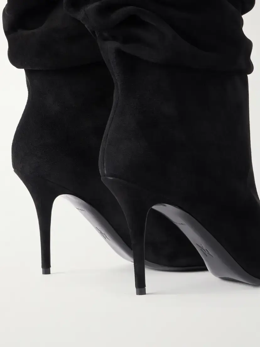 Amina Muaddi Anok 90 Suede Boots | Thumbnail 5 Amina Muaddi Anok 90 Suede Boots | Thumbnail 5