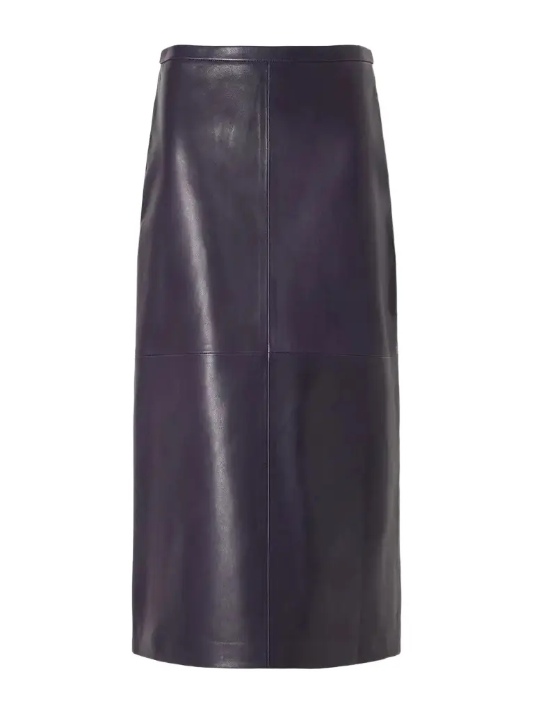 Nour Hammour Alana Leather Midi Skirt | Image 1 Nour Hammour Alana Leather Midi Skirt | Image 1