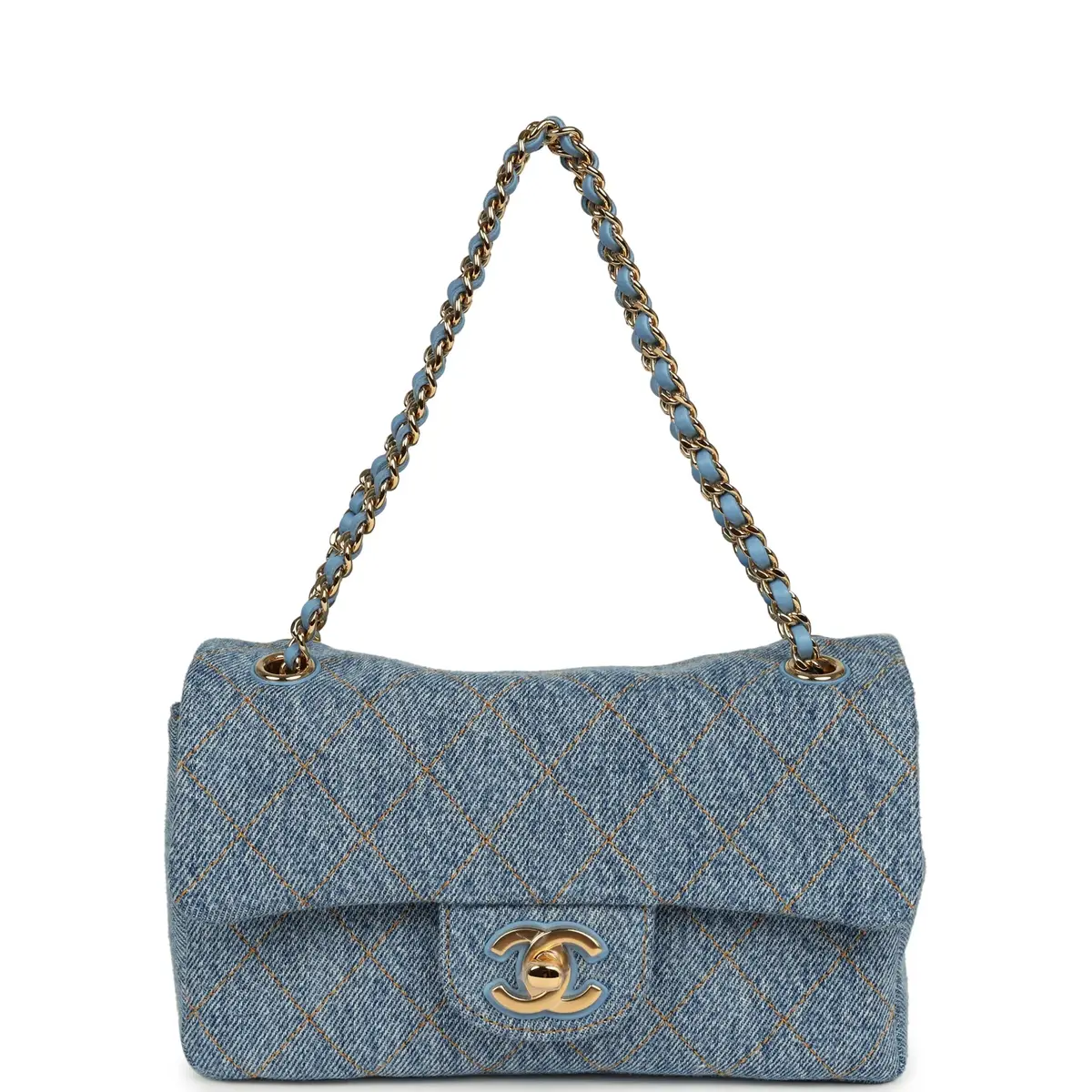 Chanel Chanel Mini "Souplissimo" Flap Bag Blue Denim Gold Hardware | Thumbnail 7 Chanel Chanel Mini "Souplissimo" Flap Bag Blue Denim Gold Hardware | Thumbnail 7