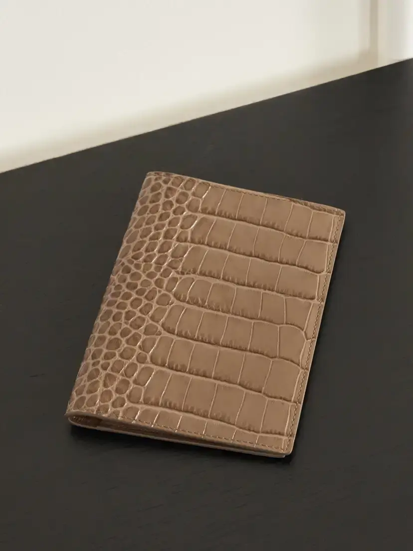 Smythson Mara Croc-effect Leather Passport Cover | Image 1 Smythson Mara Croc-effect Leather Passport Cover | Image 1