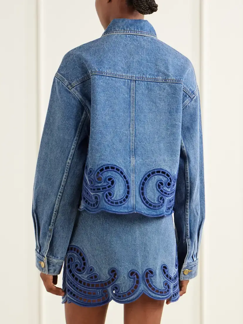 Ulla Johnson Bobbi Embroidered Denim Jacket | Thumbnail 3