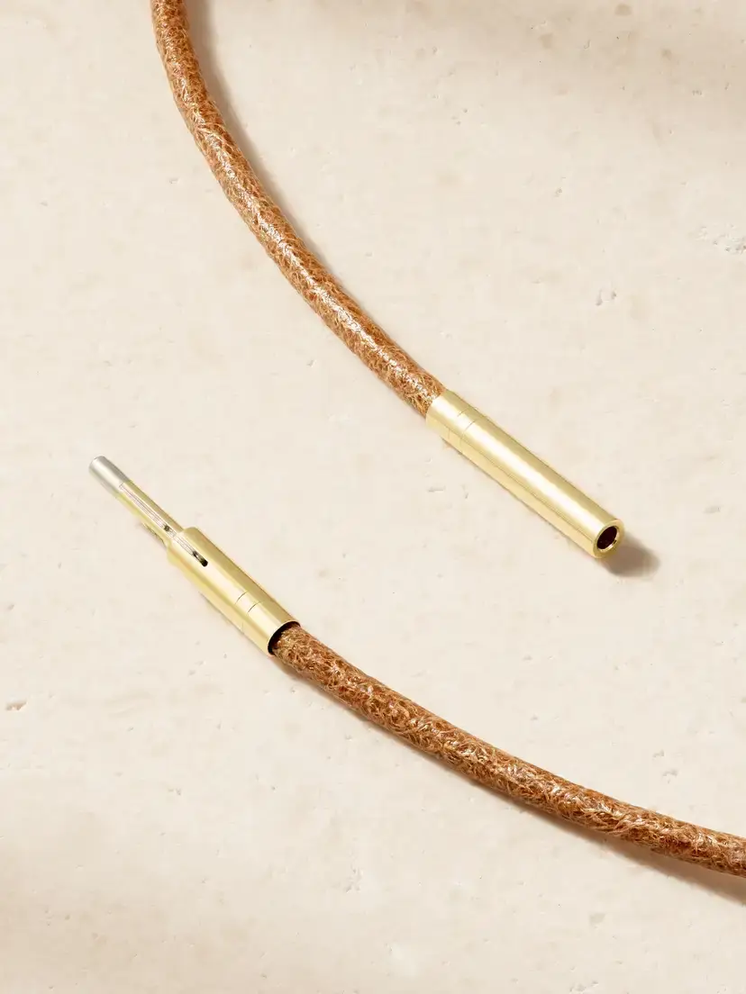 Marie Lichtenberg Love Smash Locket 18-karat Yellow And White Gold, Diamond And Leather Necklace | Thumbnail 3 Marie Lichtenberg Love Smash Locket 18-karat Yellow And White Gold, Diamond And Leather Necklace | Thumbnail 3