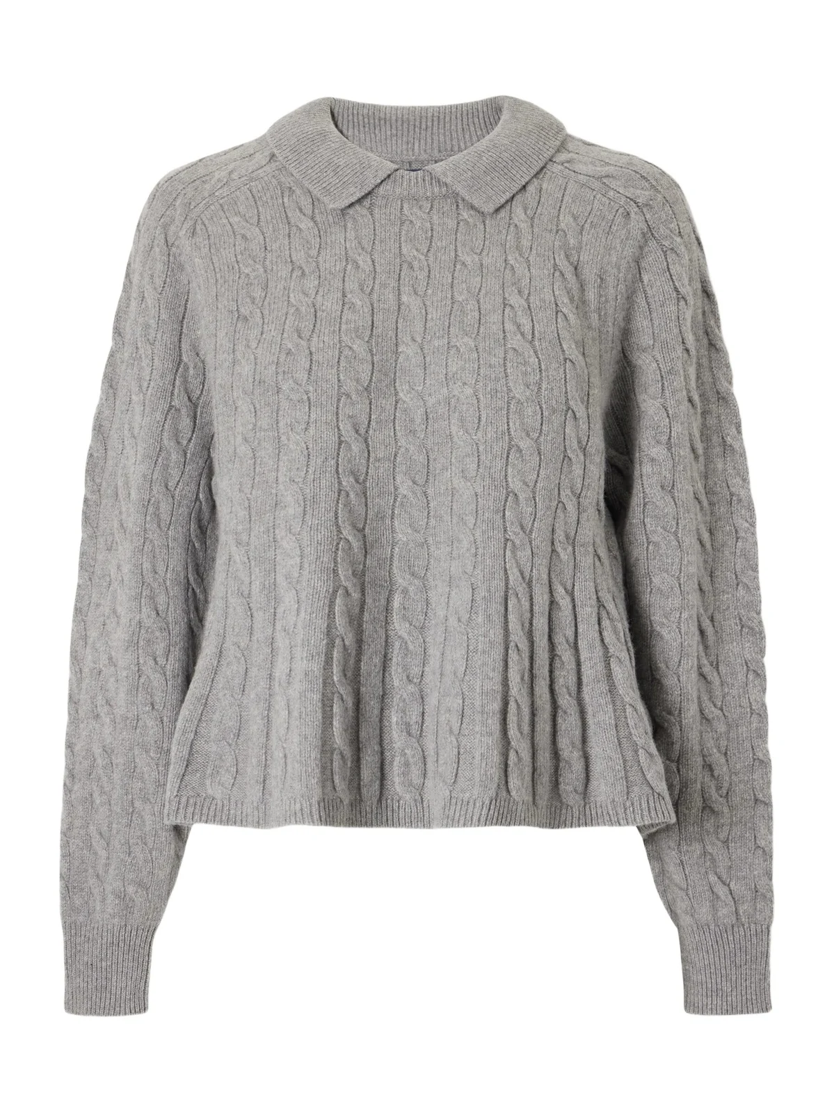 Cable-knit Wool And Cashmere-blend Peplum Sweater Cable-knit Wool And Cashmere-blend Peplum Sweater
