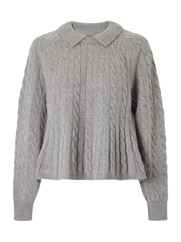 Polo Ralph Lauren Cable-knit Wool And Cashmere-blend Peplum Sweater | Image 1 Polo Ralph Lauren Cable-knit Wool And Cashmere-blend Peplum Sweater | Image 1