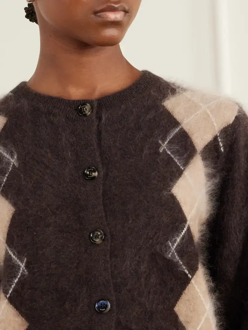 Arch4 Arlo Argyle Brushed Cashmere Cardigan | Thumbnail 5 Arch4 Arlo Argyle Brushed Cashmere Cardigan | Thumbnail 5